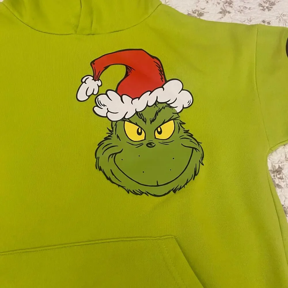 The Grinch Dr Seuss Kids Hoodie Green All Over Print Youth 9-10 Yrs Sweater
